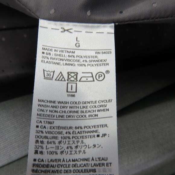 Banana Republic Gray Blazer Jacket Ruched Sleeves Large Women's - Picture 6 of 6